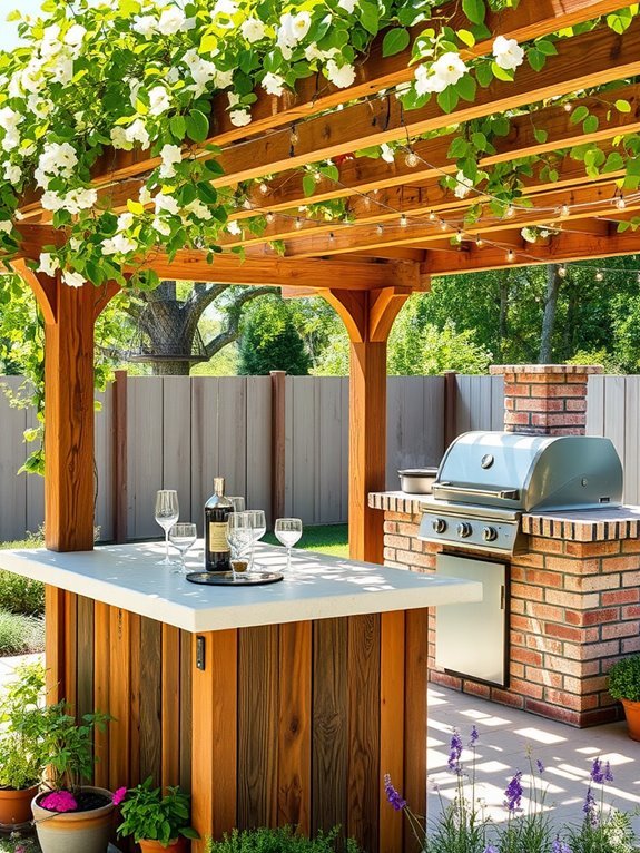 al fresco cooking area