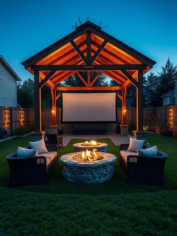 al fresco film screening