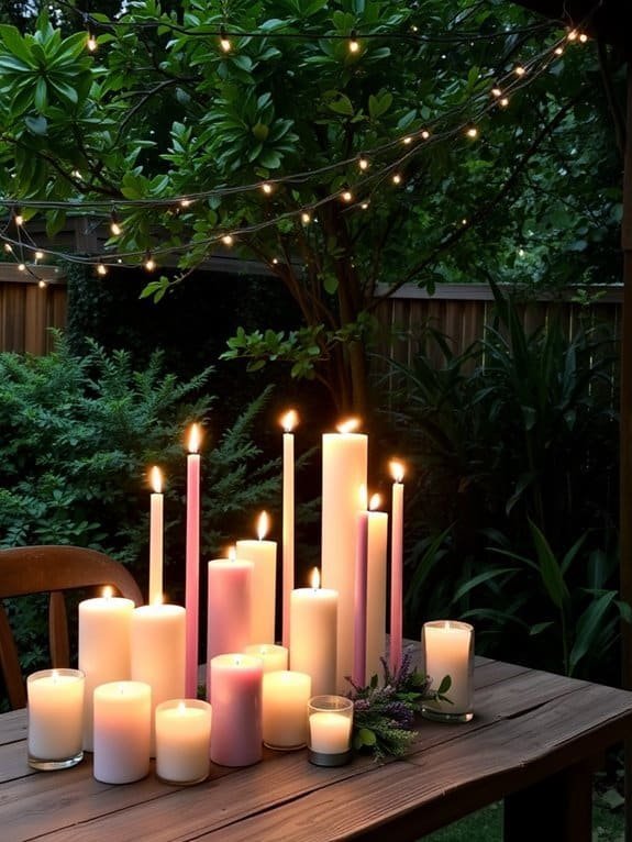 aromatic candle display setup