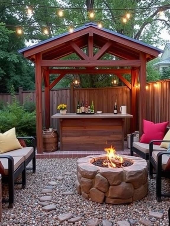 backyard bar construction project
