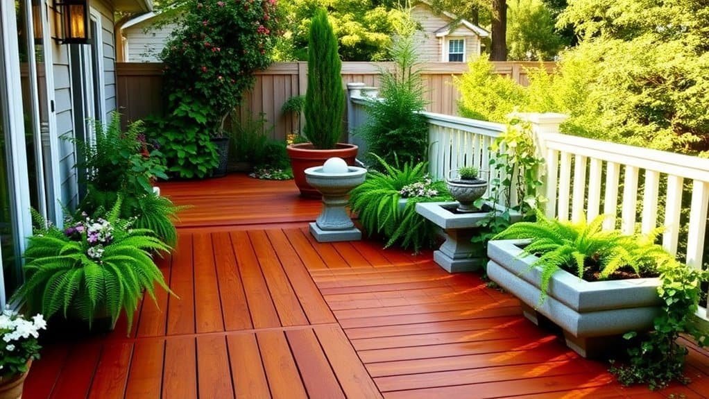 backyard deck landscaping ideas