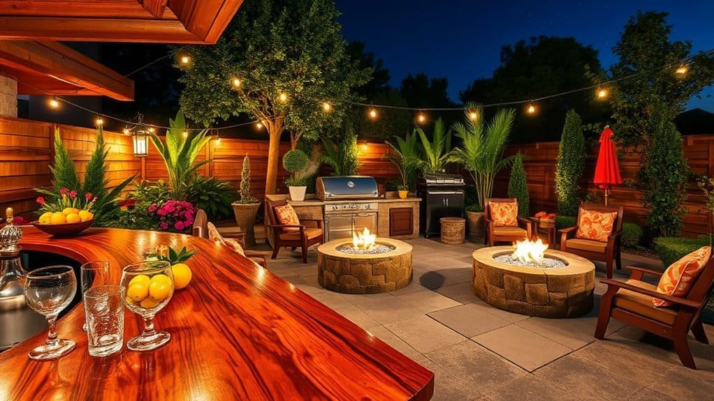 backyard entertaining and grilling