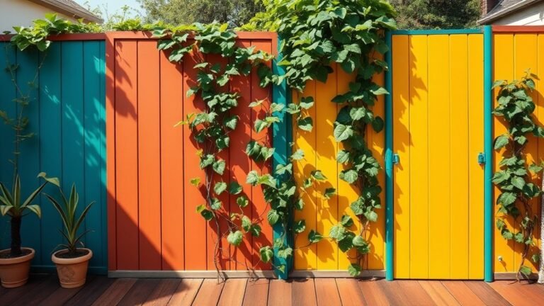 backyard fence color inspiration