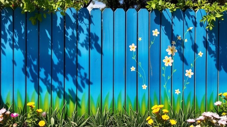 backyard fence painting ideas