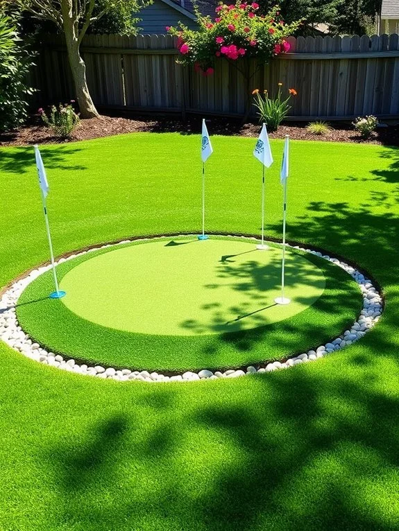 backyard golf practice zone