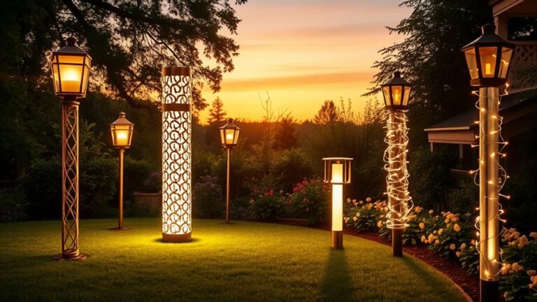 backyard lighting pole ideas