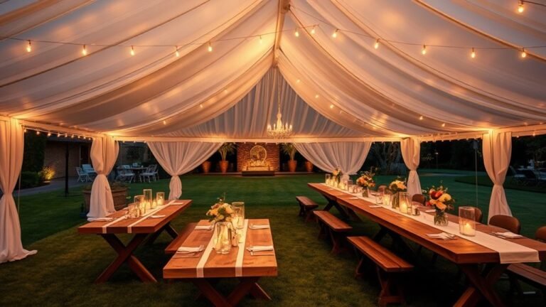 backyard party tent ideas