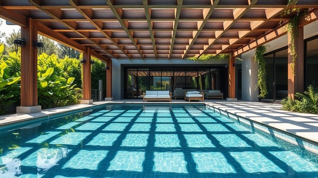 backyard pergola pool shade