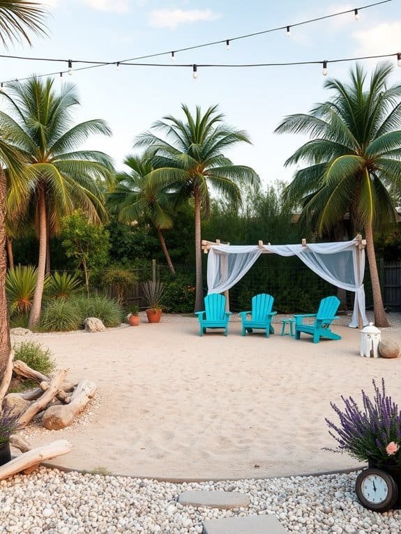 backyard volleyball playing area