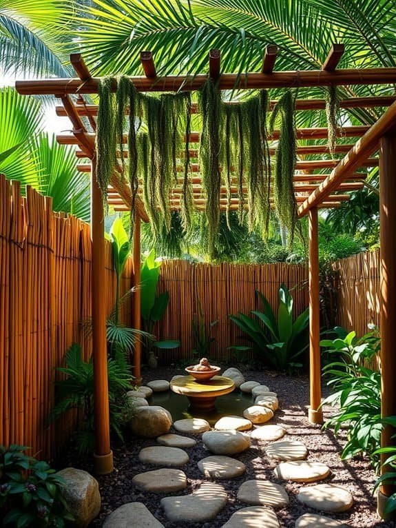 bamboo fencing and decoration