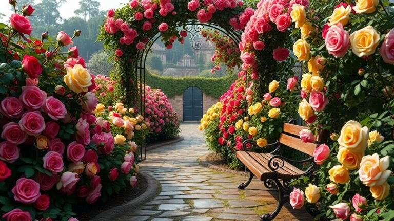 beautiful backyard rose gardens