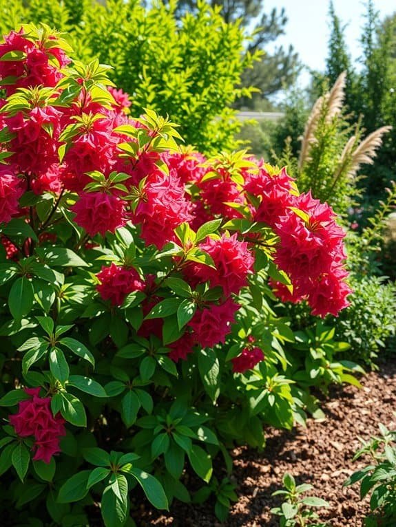 beautiful blooming weigela flowers