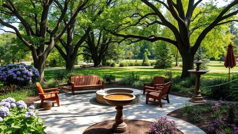 beautiful tree filled backyards