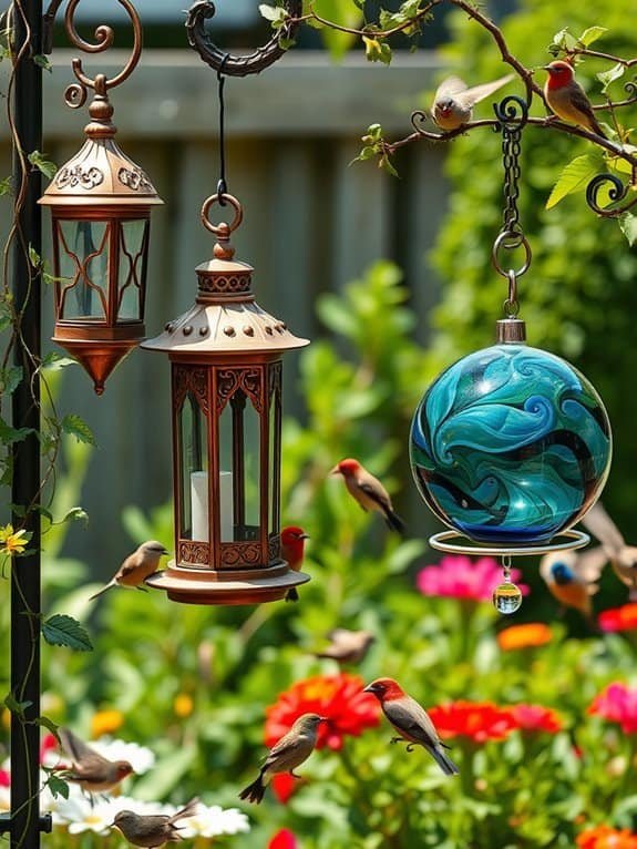 beautifully designed bird feeders