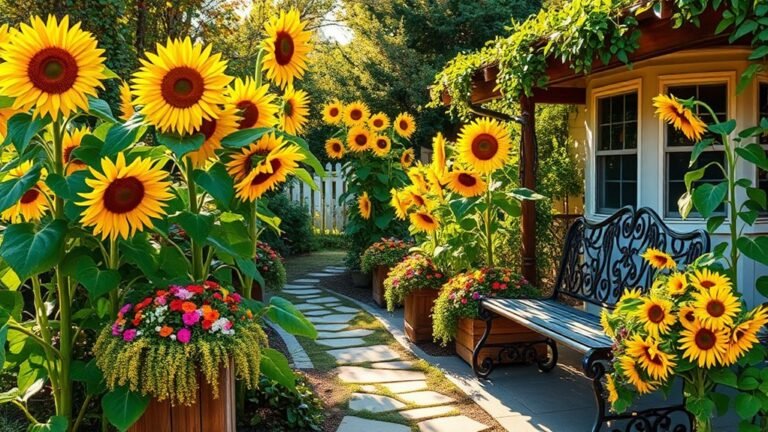 bright sunflower garden ideas