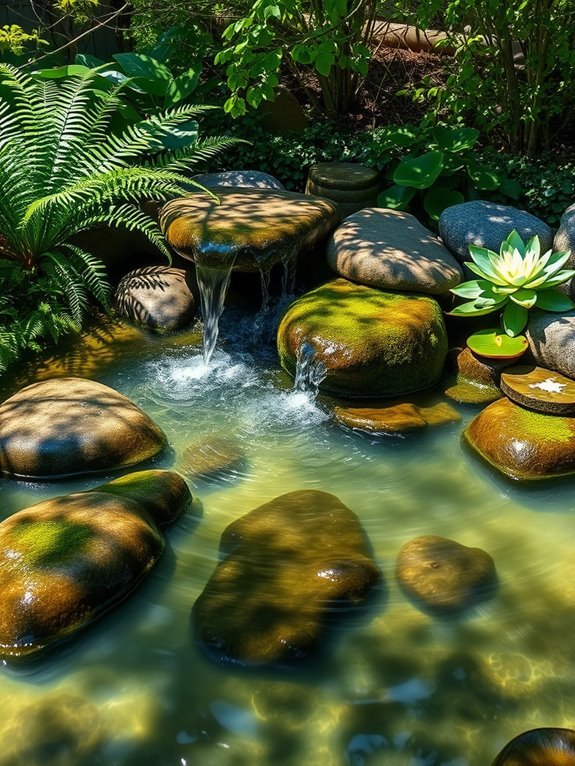 bubbling water display features