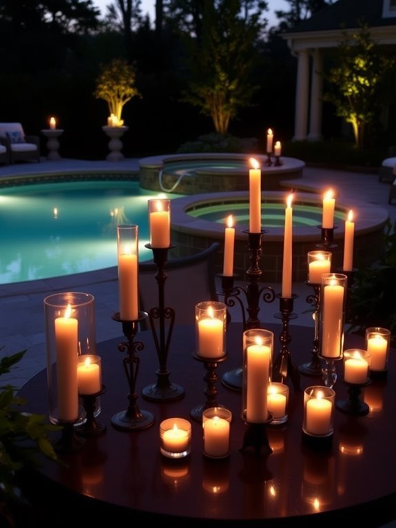 candle centerpieces on tables