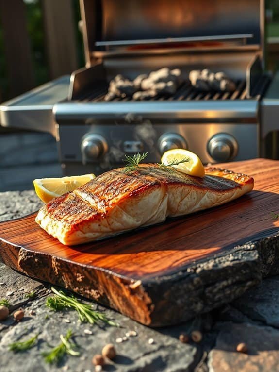 cedar plank grilled fish