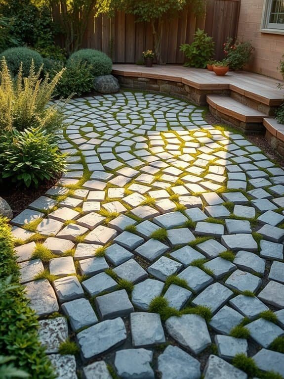 charming natural stone pathways