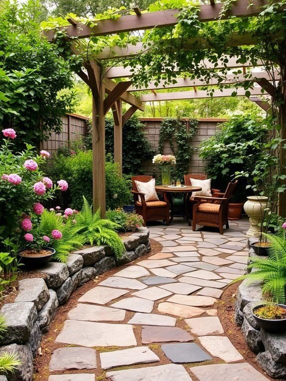 charming natural stone walkway