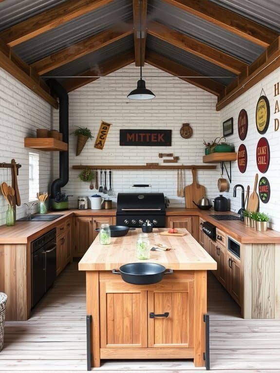 charming outdoor cooking space