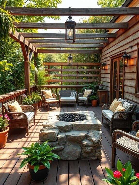 charming outdoor wooden platform