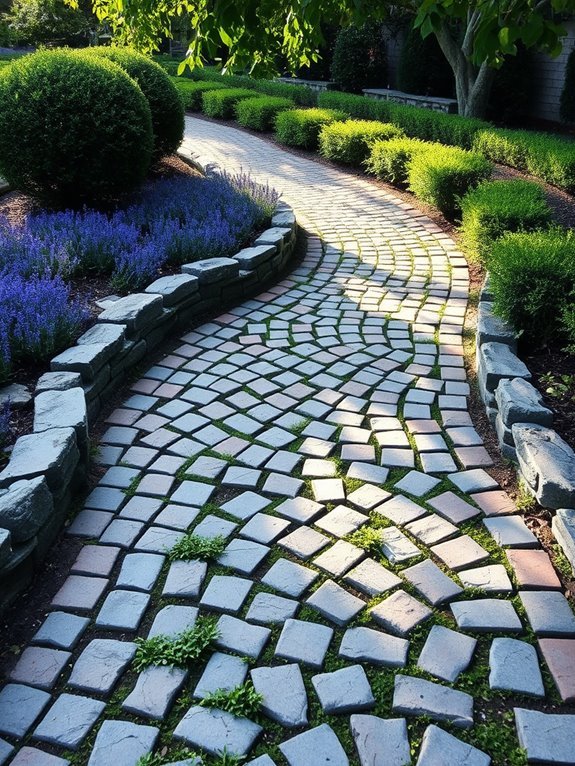 charming stone walkway design