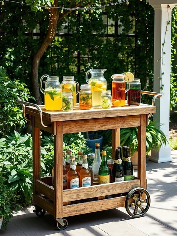 charming vintage serving cart