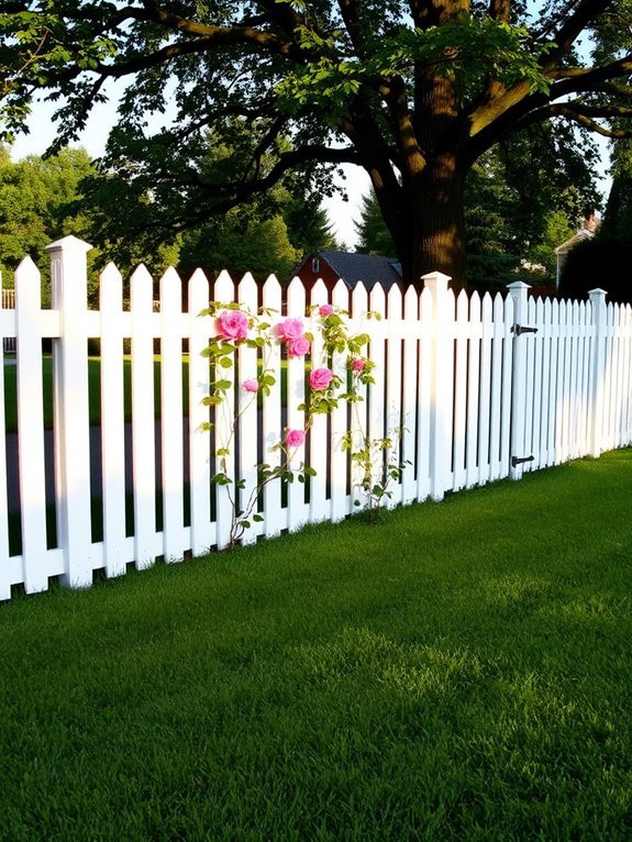 charming white wooden barrier