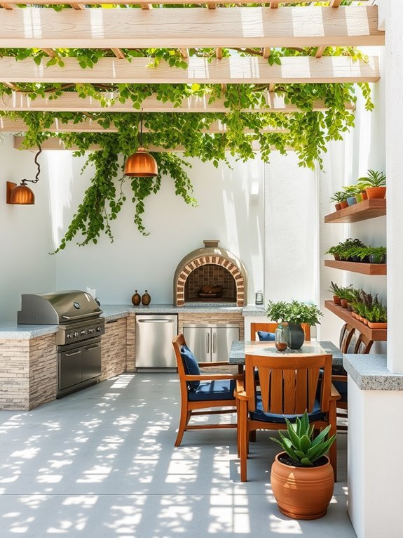 chic alfresco cooking space