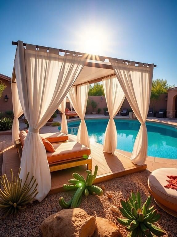 chic outdoor lounging areas