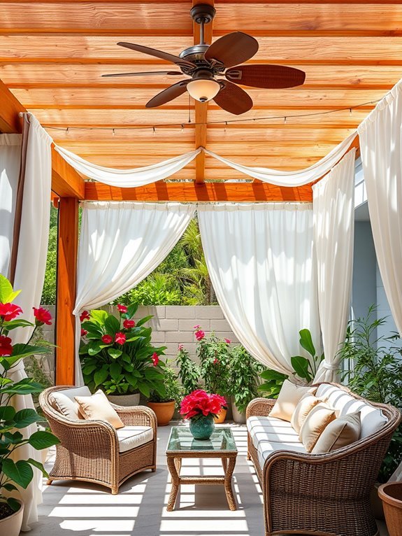 chic outdoor relaxation space