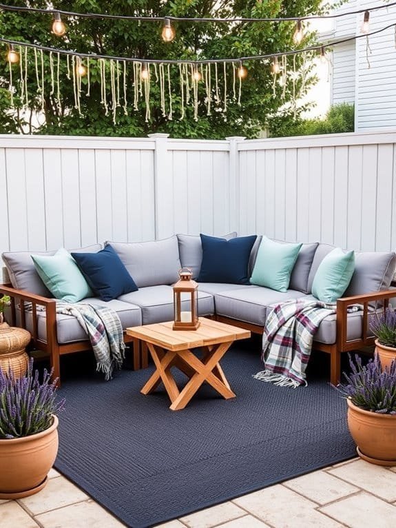 chic patio seating arrangement