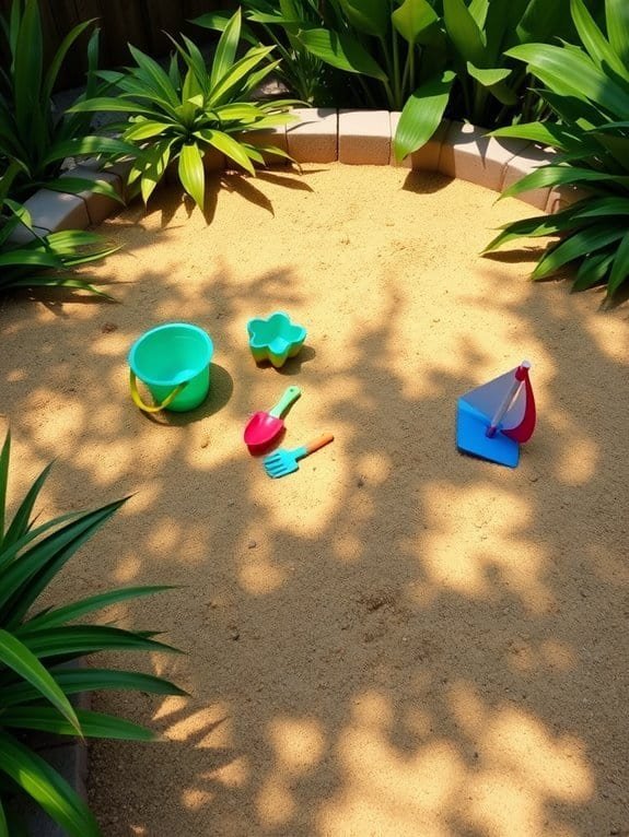 children playing in sand