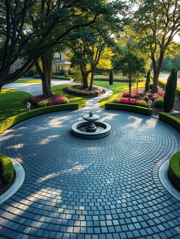 circular driveway layout plan