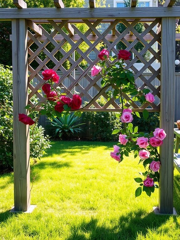 classic wooden garden trellis