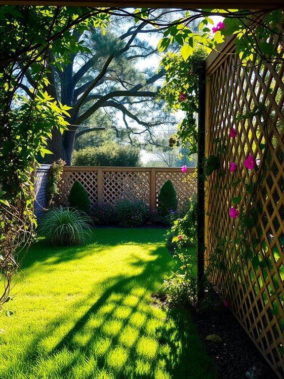 climbing plants on lattice