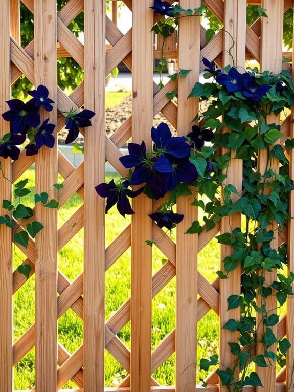climbing plants on trellis