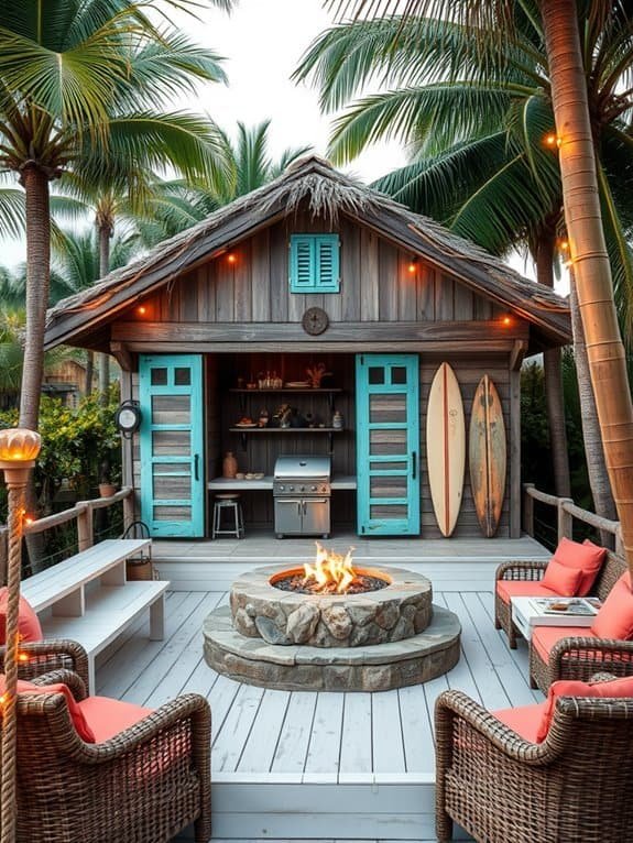 coastal outdoor grilling space