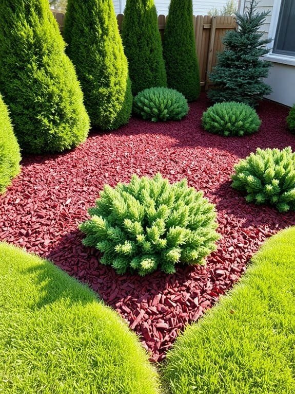 colored landscaping mulch option