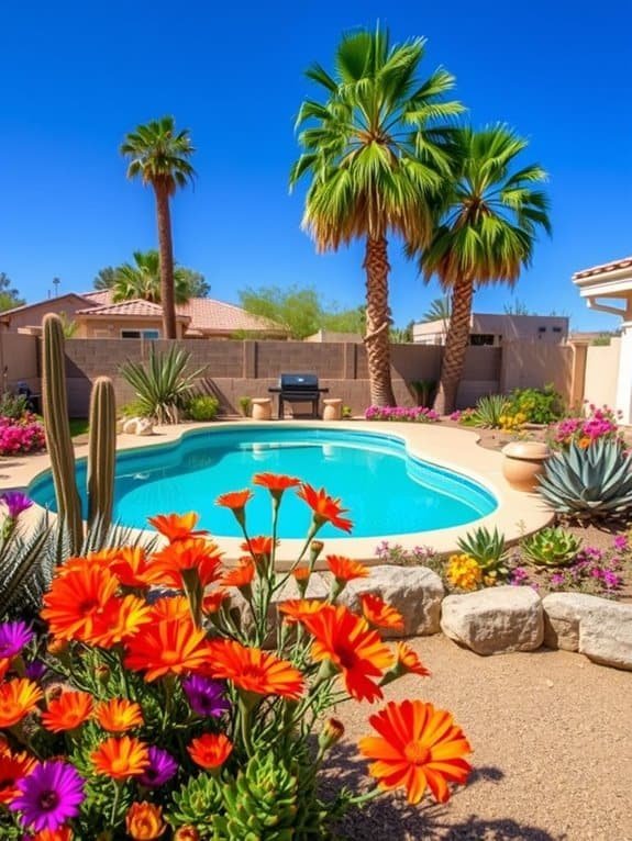 colorful blooming floral paradise
