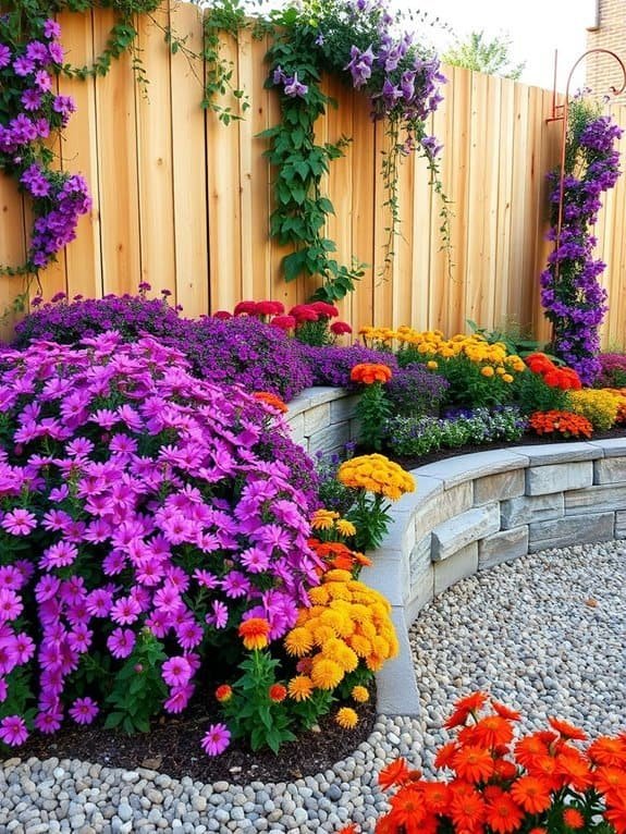 colorful blooming garden displays