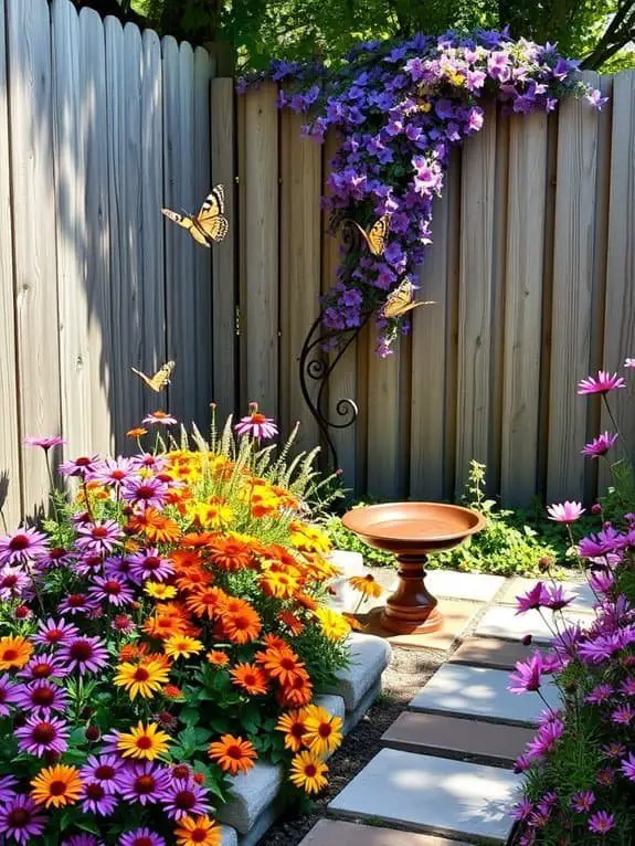 colorful insects in bloom