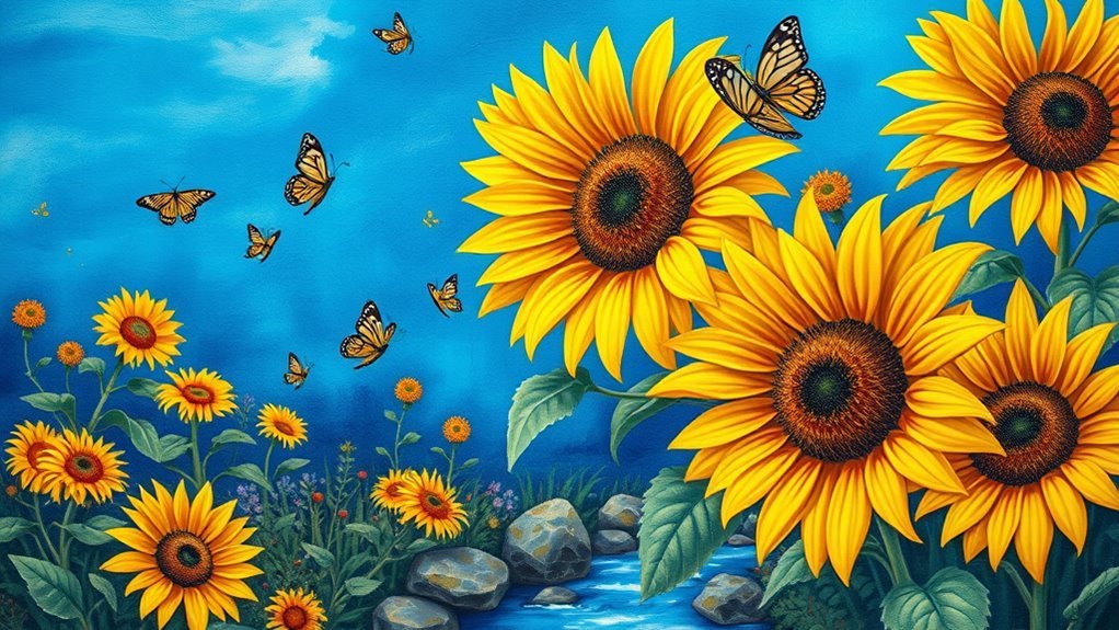 colorful outdoor wall art