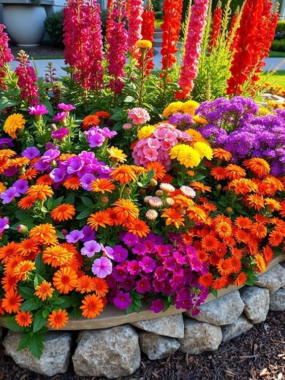 colorful seasonal flowering plants