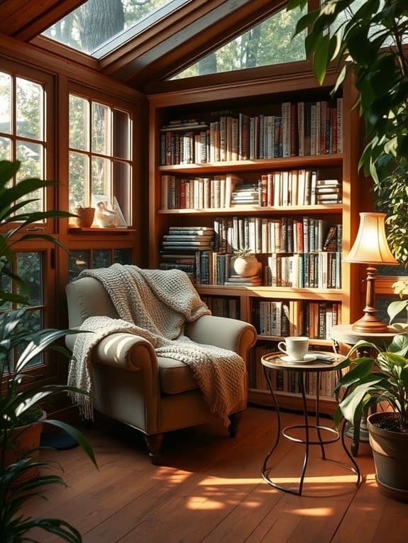 comfortable book corner retreat