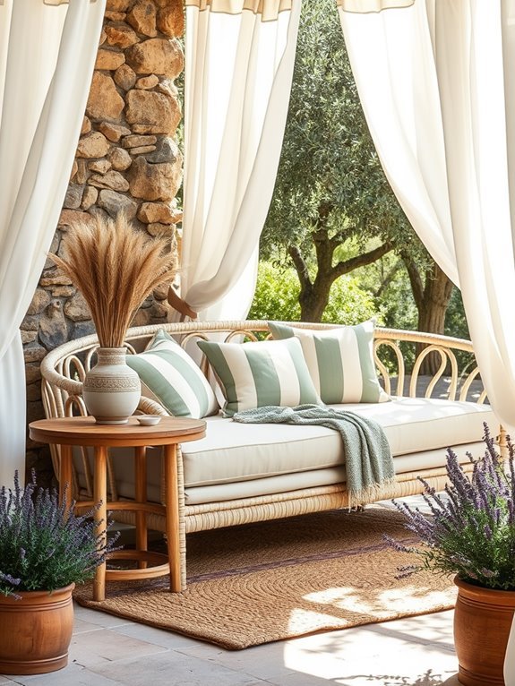 comfortable outdoor lounging options