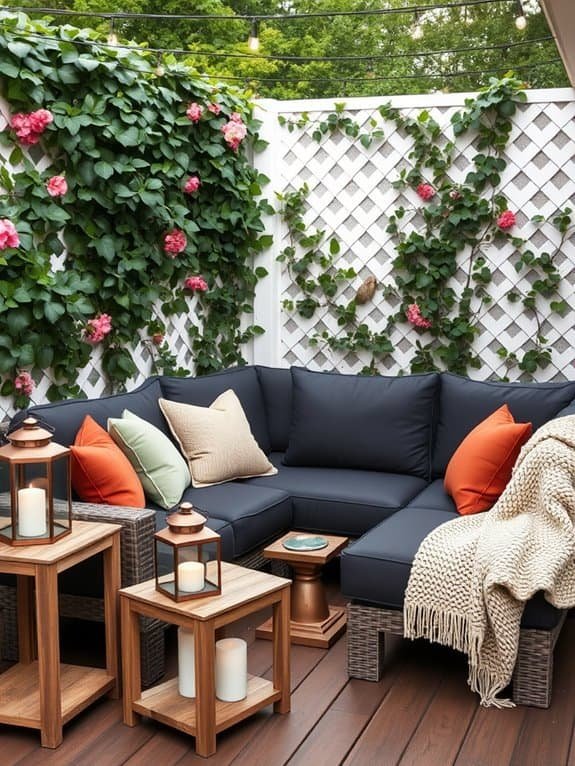 comfortable outdoor seating arrangement