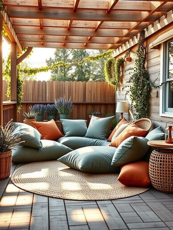 comfortable seating floor cushions