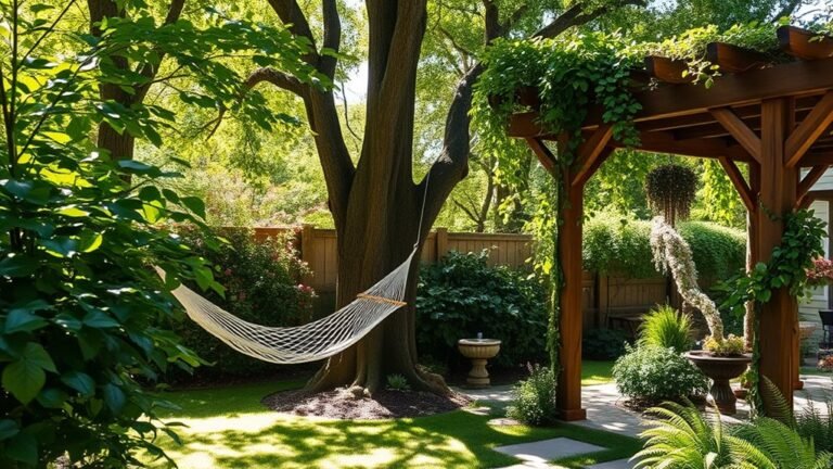 comfortable shady backyard designs